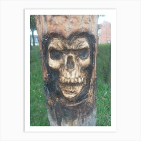 Skull On A Tree Art Print