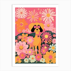 Flower Power Kitsch 1 Art Print