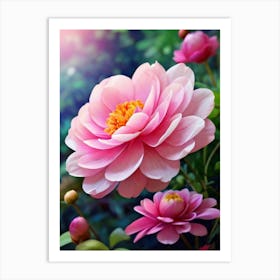 Dahlia Flower Art Print