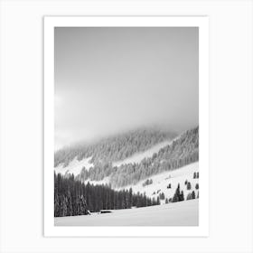 Garmisch PSkiing Poster Art enkirchen, Germany Black And White Skiing Poster Art Print