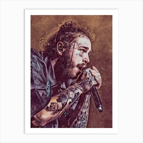 Post Malone painting art Art Print