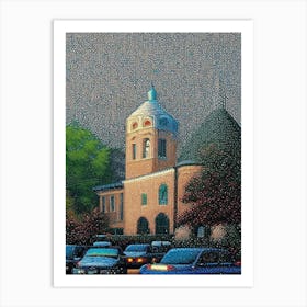 Dearborn, City Us  Pointillism Art Print