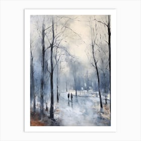 Winter City Park Painting Victoria Park London 3 Art Print