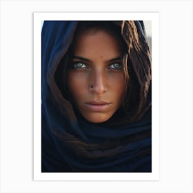 Berber Woman With Blue Eyes Art Print