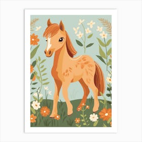 Baby Animal Illustration  Horse 4 Art Print