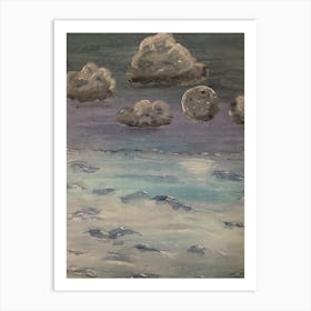 Tranquil Night Ocean Art Print