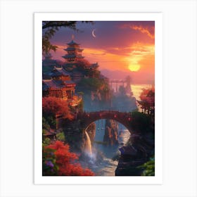 Chinese Village 1 Art Print