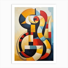 Snake Geometric Abstract 5 Art Print