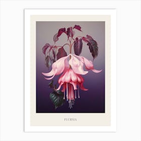 Floral Illustration Fuchsia 4 Poster Art Print