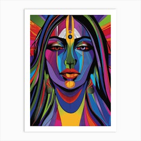 Colorful Woman 3 Art Print