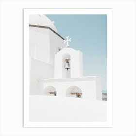 Santorini, Bells Of Elegance Art Print