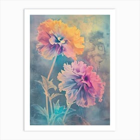 Iridescent Flower Marigold 5 Art Print