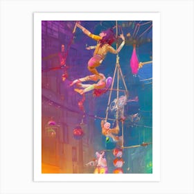 Colorful Circus Carnival 02 Art Print