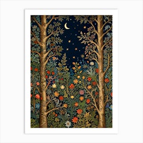 William Morris Twilight Forest 1 Art Print