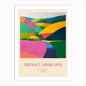Colourful Abstract The Peak District England 4 Poster Art Print