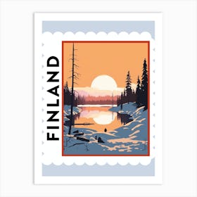 Finland 4 Travel Stamp Poster Art Print