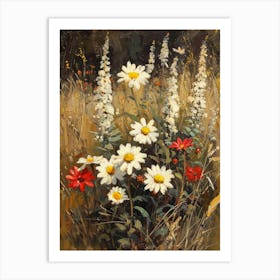 Daisies In The Meadow 5 Art Print