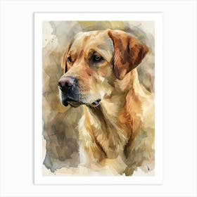 Labrador Retriever Watercolor Painting 1 Art Print