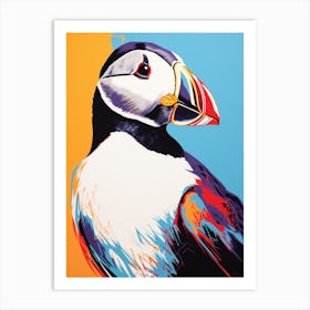 Andy Warhol Style Bird Puffin 1 Art Print