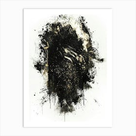 Black Splatter Art Print