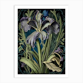 Iris Wildflower Vintage Botanical Art Print