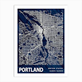 Portland Crocus Marble Map Art Print