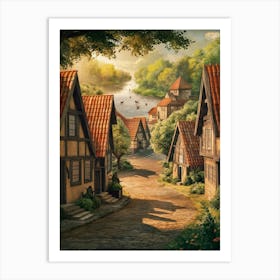 Fairytale Village Art Print