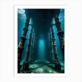 Underwater Pillars-Reimagined 1 Art Print