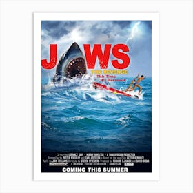 Jaws, Wall Print, Movie, Poster, Print, Film, Movie Poster, Wall Art, Art Print