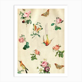 Birds And Flowers Art Print