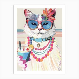 Cat In Sunglasses 1 Art Print