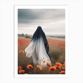 Ghost In The Poppy Fields Painting (20) Art Print