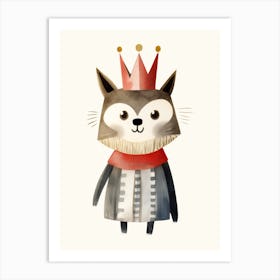 Little Raccoon 4 Wearing A Crown Art Print