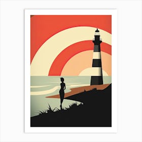 Outer Banks North Carolina, Usa, Bold Outlines 2 Art Print