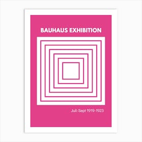 Bauhaus Pink Exhibition Art Print