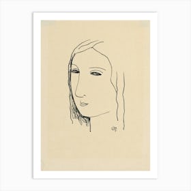 Girl S Head, Mikuláš Galanda 2 Art Print