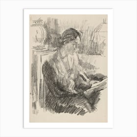 Woman Reading, 1916 By Magnus Enckell Art Print