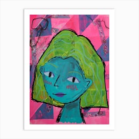 Bright Colored Girl Art Print