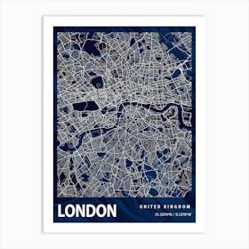 London Crocus Marble Map Art Print
