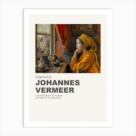 Museum Poster Inspired By Johannes Vermeer 3 Art Print