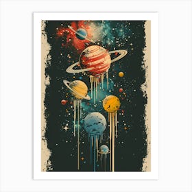 Planets In Space 4 Art Print