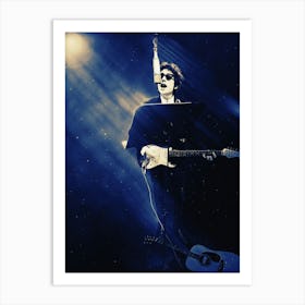 Superstars Bob Dylan In Recording Studio Art Print