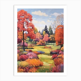 Autumn Gardens Painting Ballarat Botanical Gardens 2 Art Print