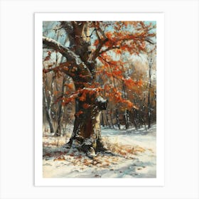 Tree In The Snow 2 Art Print