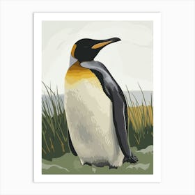 Emperor Penguin Deception Island Minimalist Illustration 1 Art Print