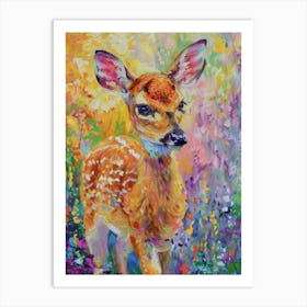 Fawn Painting 1 Art Print