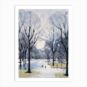 Winter City Park Painting Ibirapuera Park Bogota 2 Art Print