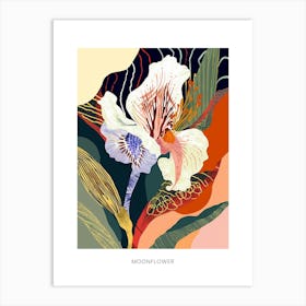 Colourful Flower Illustration Poster Moonflower 2 Art Print