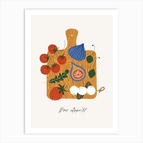 Illustration Of A Cutting Board Art Print