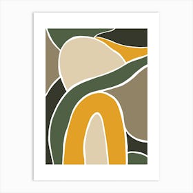 Wild Collection Rainbow And Hills Abstract Art Print